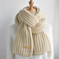 Daily Winter Warm Solid Color Designer Knitted Scarf